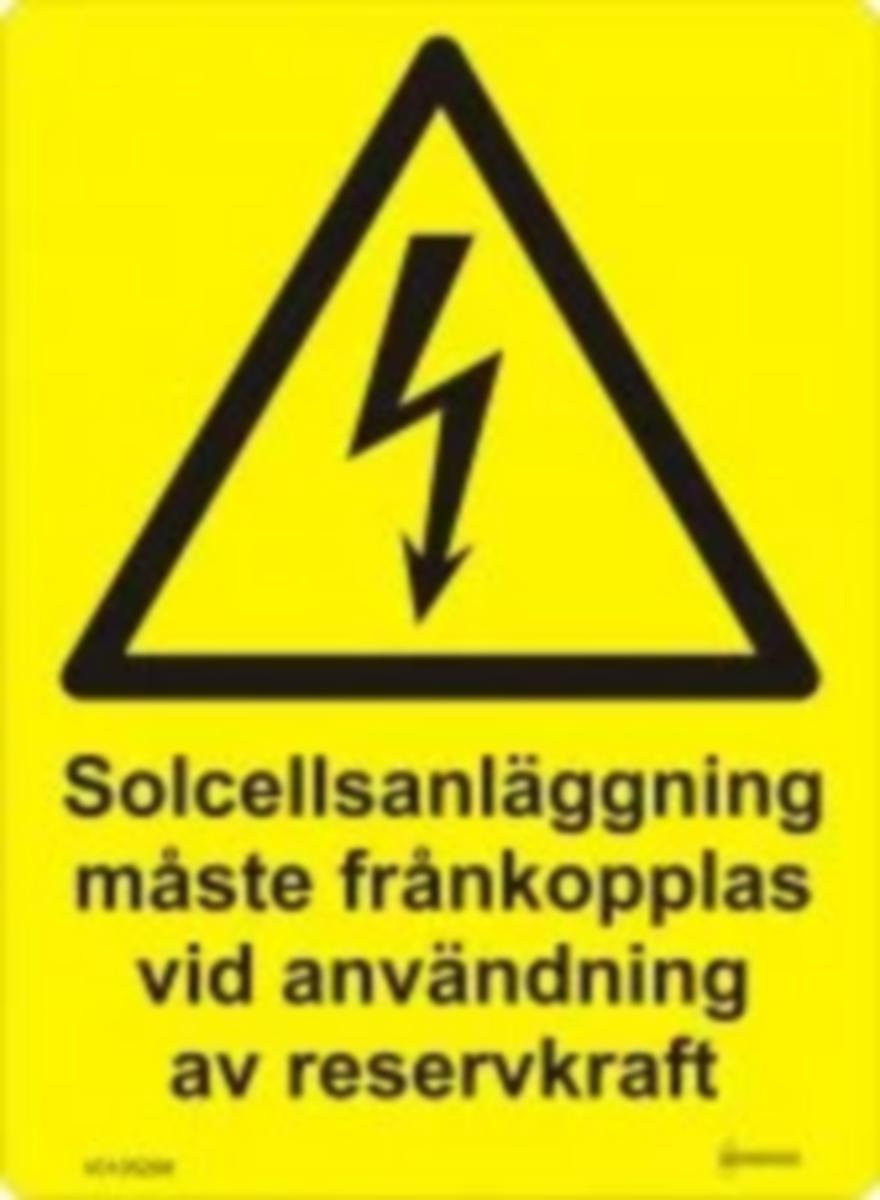 Dekal för Solcells-/Energilagringssystem - DEKAL - SOLCELLSANLÄGGNING, M