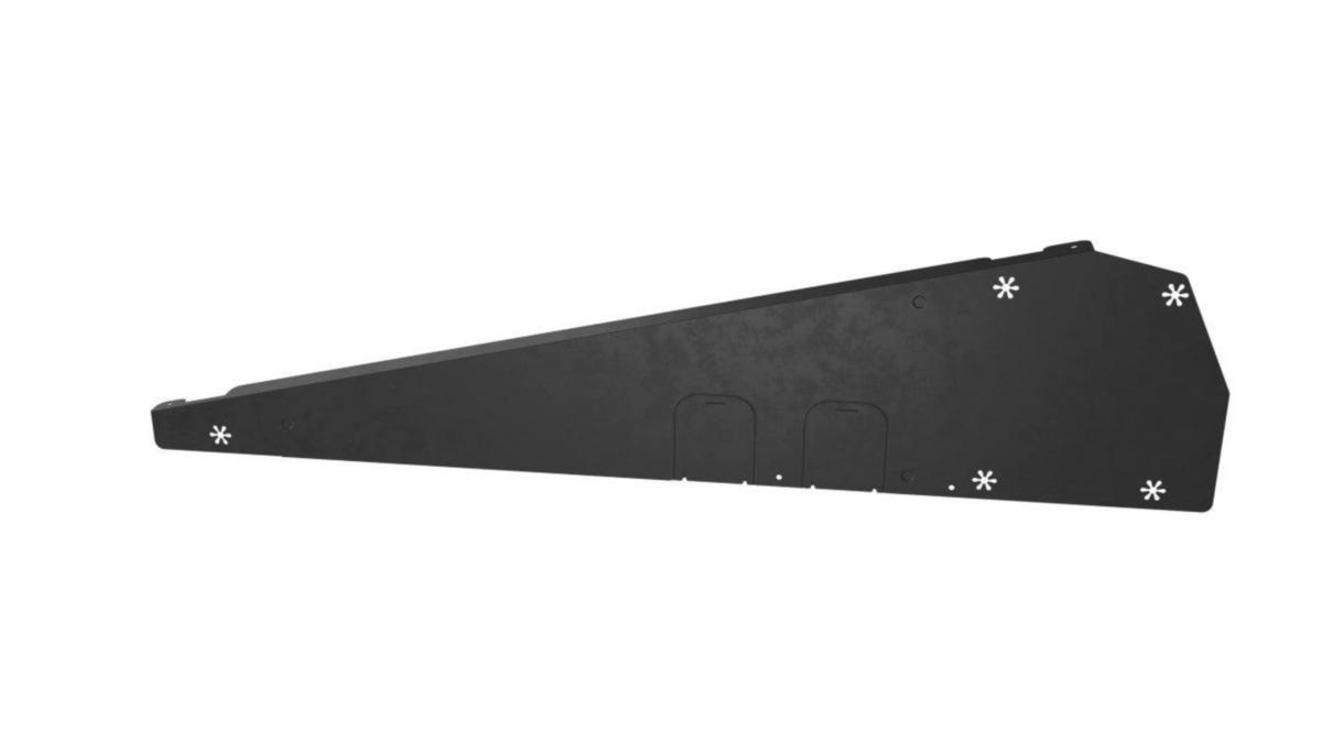 Vindskydd Höger FlatFix Fusion - ESDEC FLATFIX FUSION VINDSKYDD H BASPROFIL 1030-1077MM, SVART