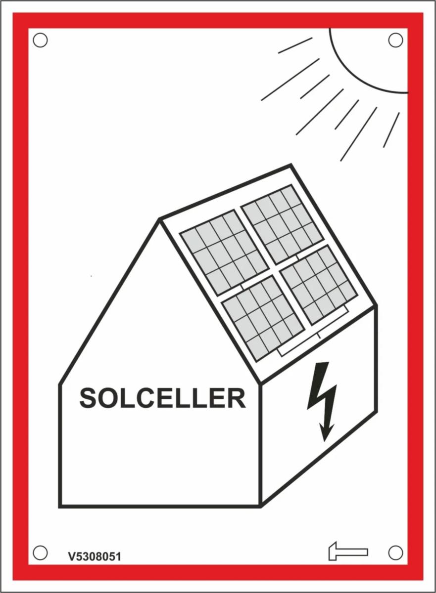 Skylt för PV anläggning - SKYLT - 110 X 150 MM SOLCELLS
